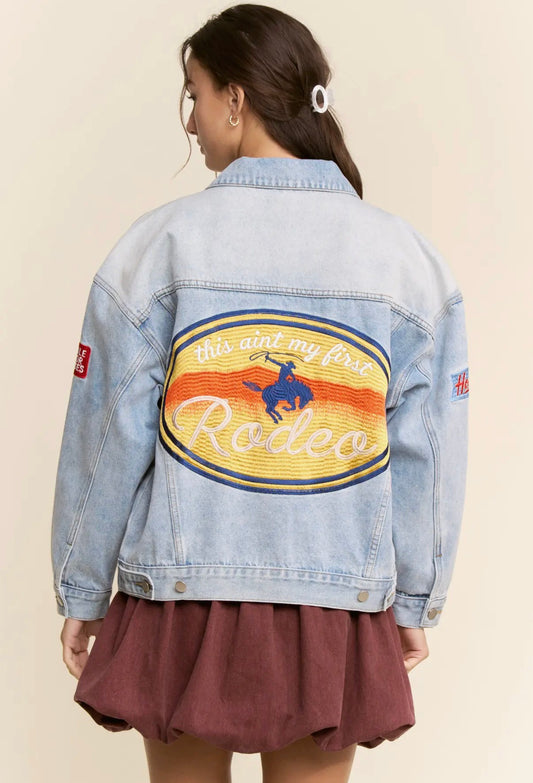 Embroidered Western Denim Jacket
