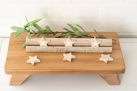 Stars 2x2 wood shape s/6 Americana